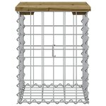 vidaXL Banc de jardin design gabion 33x31x42 cm bois de pin imprégné