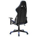 vidaXL Chaise de jeu Noir et bleu Cuir artificiel