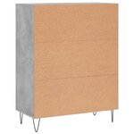vidaXL Buffet gris béton 69 5x34x90 cm bois d'ingénierie
