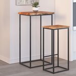vidaXL Table d'appoint 50x40x2 5cm bois massif acacia bordure assortie