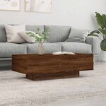 vidaXL Table basse chêne marron 100x49 5x31 cm bois d'ingénierie