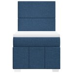 vidaXL Sommier à lattes de lit avec matelas Bleu 100x200 cm Tissu