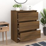 vidaXL Buffet Chêne marron 60x35x76 cm Bois d'ingénierie