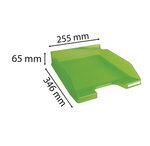 Corbeille à courrier combo midi translucide grainé linicolor - vert pomme - x 6 - exacompta