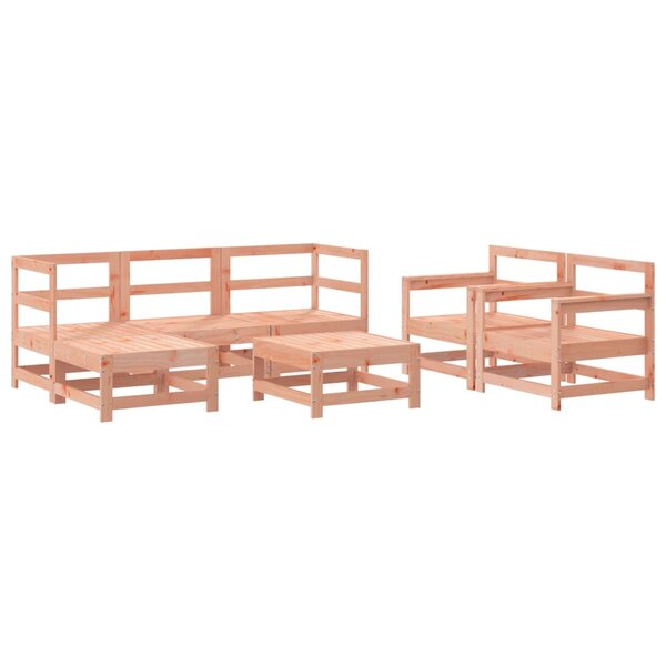 vidaXL Salon de jardin 7 Pièces bois massif douglas