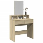 vidaXL Coiffeuse avec miroir chêne sonoma 80x41x144 5 cm