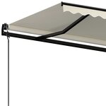 vidaXL Auvent rétractable automatique 450x300 cm Crème