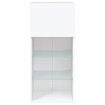 vidaXL Meuble TV avec lumières LED blanc 40 5x30x90 cm