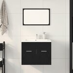 vidaXL Ensemble de meubles salle de bain 2 Pièces chêne noir