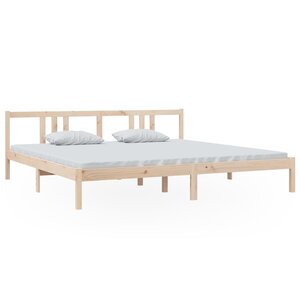 vidaXL Cadre de lit sans matelas bois massif 200x200 cm