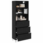 vidaXL Haut Armoire Chêne noir 69 5 x 34 x 180 cm Bois d'ingénierie