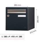 Boite aux lettre  Allure 2 portes  gris anthracite 7016M