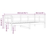 vidaXL Lit de jour Blanc Bois massif de pin 90x190 cm