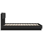 vidaXL Cadre de lit sans matelas noir 135x190 cm