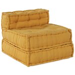vidaXL Canapé modulaire 4 Pièces Jaune 70 x 70 x 56 cm tissu