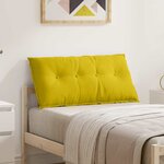 vidaXL Coussin de Dos Jaune 100 x 50 cm Tissu en velours côtelé