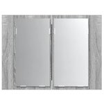 vidaXL Armoire à miroir LED Sonoma gris 60x12x45 cm Bois d'ingénierie