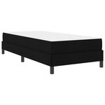vidaXL Lit à ressorts avec matelas Noir 90 x 190 cm tissu