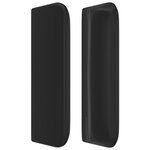 vidaXL Tête de lit avec oreilles Noir 103x16x78/88 cm Similicuir