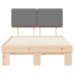 vidaXL Cadre de lit avec tête de lit rembourrée Gris clair