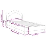 vidaXL Cadre de lit pour enfants avec tête de lit Violet 90 x 200 cm