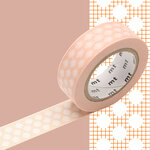 Masking tape mt tissé orange pois blanc - hougan dot orange