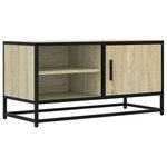 vidaXL Meuble TV chêne sonoma 80x34 5x40 cm bois d'ingénierie et métal