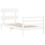 vidaXL Cadre de lit sans matelas blanc 90x200 cm bois massif