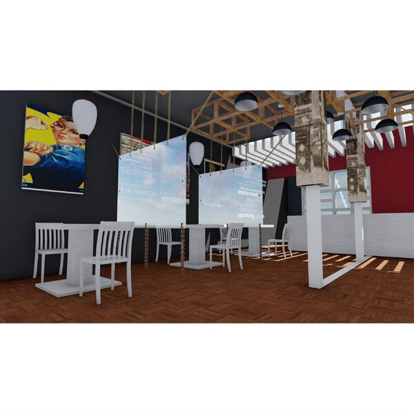 Mur de séparation en pvc transparent recyclable - 200 x 150 cm - pvc