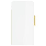 vidaXL Armoire murale Blanc brillant 60x31x60 cm Bois d'ingénierie