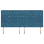 vidaXL Tête de lit avec boutons en cristal tufté bleu foncé 200 cm en velours