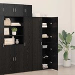 vidaXL Haut Armoire Chêne noir 40 x 42 5 x 185 cm Bois d'ingénierie