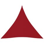 vidaXL Voile de parasol Tissu Oxford triangulaire 4x4x4 m Rouge