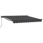 vidaXL Auvent rétractable manuel - Anthracite  300x250 cm