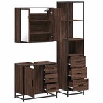 vidaXL Ensemble de meubles de salle de bain 3 Pièces Chêne marron