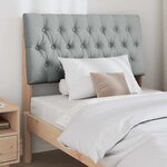 vidaXL Tête de lit capitonnée Gris clair 90 cm Pin massif