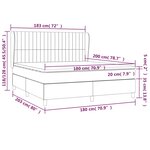 vidaXL Sommier à lattes de lit avec matelas Gris clair 180x200cm Tissu