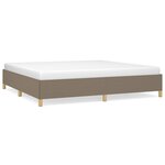 vidaXL Cadre de lit sans matelas taupe 200x200 cm tissu