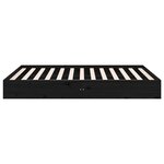 vidaXL Cadre de lit sans matelas noir bois massif 120x190 cm