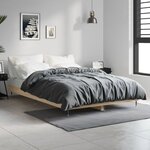vidaXL Cadre de lit sans matelas chêne sonoma 120x190 cm