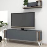 Homemania Meuble TV Nicol 120x31x42 cm Anthracite