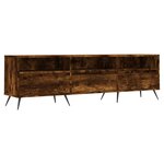 vidaXL Meuble TV chêne fumé 150x30x44 5 cm bois d'ingénierie