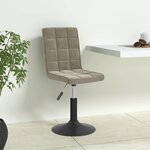 Vidaxl chaises pivotantes de salle à manger 4 pièces gris clair velours