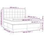 vidaXL Sommier à lattes de lit avec matelas Crème 180x200 cm Tissu