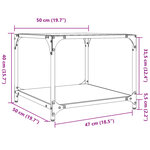 vidaXL Tables basses avec dessus en verre transparent 2 Pièces acier