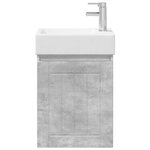 vidaXL Meuble de salle de bain avec robinet Gris béton