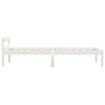 vidaXL Cadre de lit Blanc Bois de pin massif 90x200 cm