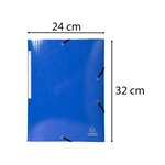 Chemise À Élastiques 3 Rabats Maxi Capacity Carte Lustrée Pelliculée 425gm2 Iderama A4 - Bleu Foncé - X 25 - Exacompta