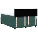 vidaXL Sommier à lattes de lit et matelas Vert foncé 160x200cm Velours