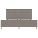 vidaXL Cadre de lit avec tête de lit Taupe 200 x 200 cm tissu